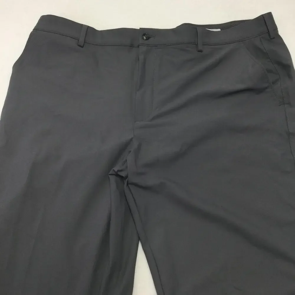 Greg Norman Pants Mens 40x32 Gray Stretch Dress Straight Leg Microfiber Golf